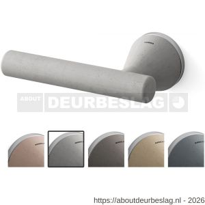 Mandelli1953 8021L Juno deurkruk gatdeel op rozet 51x6 mm linkswijzend asgrijs-mat chroom - R21019798 - afbeelding 1