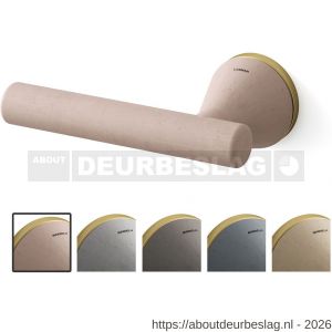 Mandelli1953 8021L Juno deurkruk gatdeel op rozet 51x6 mm linkswijzend blos-mat messing - R21019831 - afbeelding 1
