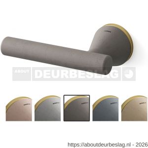 Mandelli1953 8021L Juno deurkruk gatdeel op rozet 51x6 mm linkswijzend duifgrijs-mat messing - R21019834 - afbeelding 1