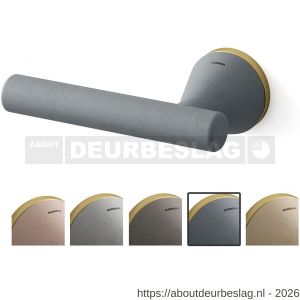 Mandelli1953 8021L Juno deurkruk gatdeel op rozet 51x6 mm linkswijzend grafiet-mat messing - R21019837 - afbeelding 1