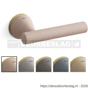 Mandelli1953 8021R Juno deurkruk gatdeel op rozet 51x6 mm rechtswijzend blos-mat messing - R21019832 - afbeelding 1