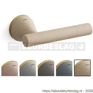 Mandelli1953 8021R Juno deurkruk gatdeel op rozet 51x6 mm rechtswijzend zand-mat messing - R21019841 - afbeelding 1