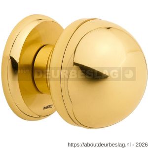 Mandelli1953 0854 deurknop 50 mm op rozet draaibaar messing gepolijst-mat messing - R21013675 - afbeelding 1