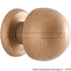 Mandelli1953 0854 voordeurknop 70 mm op rozet 70x10 mm vast messing getrommeld - R21016654 - afbeelding 1
