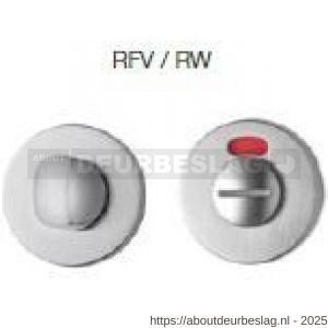 Mandelli1953 911/114RFV-RW toiletgarnituur rond 51x6 mm met rood-wit indicator mat chroom - R21011646 - afbeelding 1