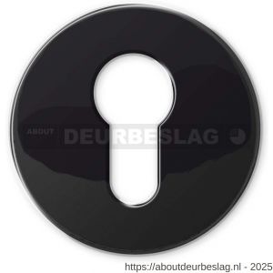 Mandelli1953 911/BY cilinderrozet rond 51x6 mm glanzend zwart - R21011309 - afbeelding 1