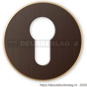 Mandelli1953 911/BY cilinderrozet rond 51x6 mm mat brons - R21011314 - afbeelding 1