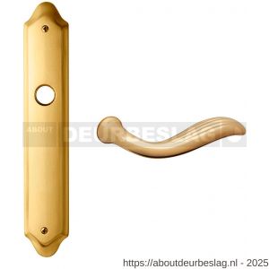 Mandelli1953 980 WC57/5 Plisse deurkruk op langschild 260x47 mm WC57/5 messing gepolijst-mat messing - R21014992 - afbeelding 1