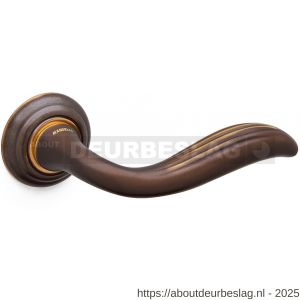 Mandelli1953 981 Plissé deurkruk op rozet 51x12 mm mat brons - R21014453 - afbeelding 1