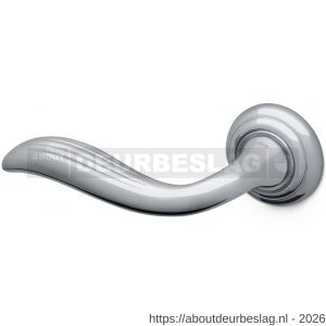 Mandelli1953 981L Plissé deurkruk gatdeel op rozet 51x12 mm linkswijzend chroom - R21015283 - afbeelding 1