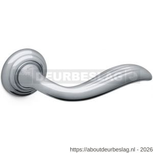 Mandelli1953 981R Plissé deurkruk gatdeel op rozet 51x12 mm rechtswijzend chroom - R21015284 - afbeelding 1