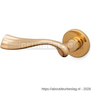 Mandelli1953 991L River deurkruk gatdeel op rozet 51x6 mm linkswijzend messing gepolijst - R21015157 - afbeelding 1