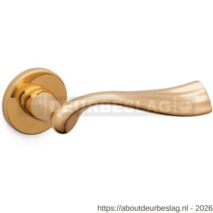 Mandelli1953 991R River deurkruk gatdeel op rozet 51x6 mm rechtswijzend messing gepolijst - R21015158 - afbeelding 1