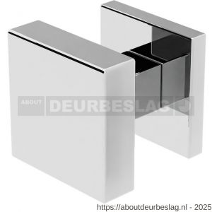 GPF Bouwbeslag RVS GPF9856.49-02 S5 vierkante deurknop S5 53x53x16 mm met wisselstift op vierkant rozet RVS gepolijst - R21016552 - afbeelding 1
