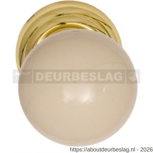 Mandelli1953 0644 deurknop op rozet 51x12 mm draaibaar messing gepolijst - R21013506 - afbeelding 1