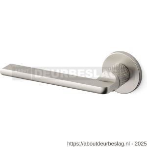 Mandelli1953 1751L Grint deurkruk gatdeel op rozet 50x6 mm linkswijzend gekarteld mat nikkel - R21012062 - afbeelding 1