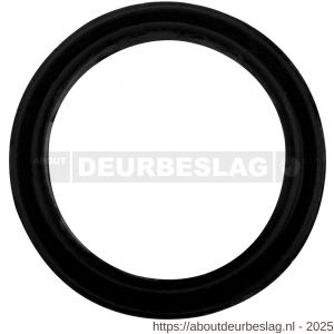 GPF Bouwbeslag AG0140.60 krukring zwart dun voor toiletstift met schild GPF bouwbeslag zwart - R21007999 - afbeelding 1