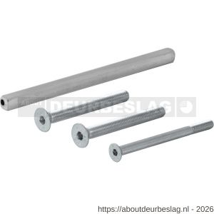 GPF Bouwbeslag AG0327 bevestigingsset voor veiligheids beslag deurdikte 74 mm kruk-kruk 2x M8x80/1x M6x80 en krukstift 8x8x140 mm 10.9 - R21000257 - afbeelding 1