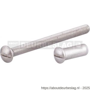 GPF Bouwbeslag AG0352 RVS patentbout met huls M4x50 mm voor deurdikte 47-53 mm RVS geborsteld - R21006227 - afbeelding 1