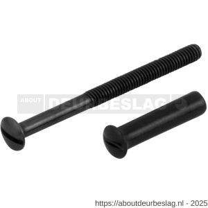 GPF Bouwbeslag AG0367 smeedijzer zwart met huls M4x49 mm voor deurdikte 56 mm smeedijzer zwart - R21008002 - afbeelding 1