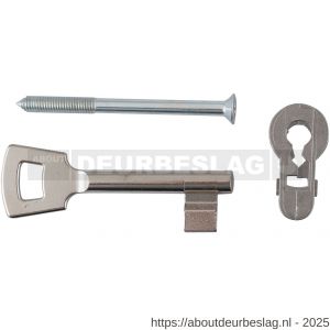 GPF Bouwbeslag RVS GPFAG0420 inzetstuk met sleutel van PC naar BB RVS geborsteld - R21005710 - afbeelding 1