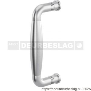 GPF Bouwbeslag RVS GPF4946.09B Ika deurgreep gebogen 157x62/141 mm RVS geborsteld met enkel- en dubbelzijdige bevestiging - R21003309 - afbeelding 1