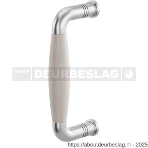 GPF Bouwbeslag RVS GPF4943.09B Ika deurgreep gebogen 157x62/141 mm RVS geborsteld-eiken whitewash met enkel- en dubbelzijdige bevestiging - R21003255 - afbeelding 1