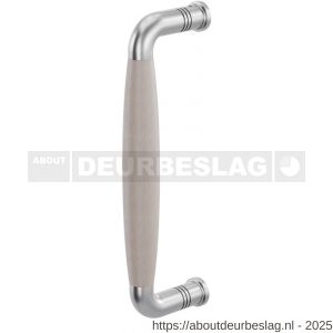 GPF Bouwbeslag RVS GPF4943.09C Ika deurgreep gebogen 207x63/191 mm RVS geborsteld-eiken whitewash met enkel- en dubbelzijdige bevestiging - R21003254 - afbeelding 1