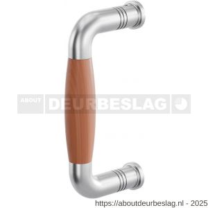 GPF Bouwbeslag RVS GPF4936.09A Ika deurgreep gebogen 130x60/114 mm RVS geborsteld-kersen met enkel- en dubbelzijdige bevestiging GPF4 - R21003252 - afbeelding 1