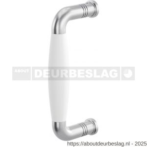 GPF Bouwbeslag RVS GPF4956.09B Ika deurgreep gebogen 157x62/141 mm RVS geborsteld-wit met enkel- en dubbelzijdige bevestiging GPF4 - R21008282 - afbeelding 1