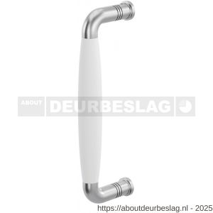 GPF Bouwbeslag RVS GPF4956.09C Ika deurgreep gebogen 207x63/191 mm RVS geborsteld-wit met enkel- en dubbelzijdige bevestiging GPF4 - R21008283 - afbeelding 1