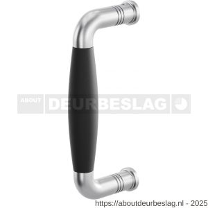 GPF Bouwbeslag RVS GPF4952.09B Ika deurgreep gebogen 157x62/141 mm RVS geborsteld-zwart met enkel- en dubbelzijdige bevestiging GPF4 - R21006422 - afbeelding 1