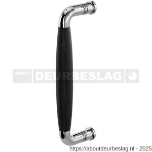GPF Bouwbeslag RVS GPF4901.49C Ika deurgreep gebogen 207x63/191 mm RVS gepolijst-ebben met enkel- en dubbelzijdige bevestiging GPF4 - R21003274 - afbeelding 1