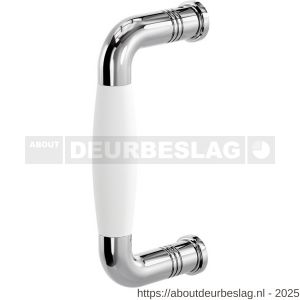 GPF Bouwbeslag RVS GPF4926.49A Ika deurgreep gebogen 130x60/114 mm RVS gepolijst-wit met enkel- en dubbelzijdige bevestiging GPF4 - R21008275 - afbeelding 1