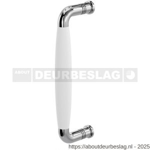 GPF Bouwbeslag RVS GPF4926.49C Ika deurgreep gebogen 207x63/191 mm RVS gepolijst-wit met enkel- en dubbelzijdige bevestiging GPF4 - R21008277 - afbeelding 1