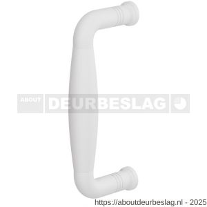 GPF Bouwbeslag ZwartWit GPF8306.62B Ika deurgreep gebogen 157x60/141 mm wit met enkel- en dubbelzijdige bevestiging - R21005880 - afbeelding 1