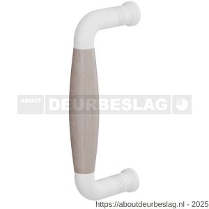 GPF Bouwbeslag ZwartWit GPF8301.62B Ika deurgreep gebogen 157x60/141 mm wit-eiken whitewash met enkel- en dubbelzijdige bevestiging - R21005868 - afbeelding 1