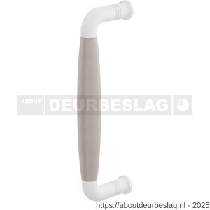 GPF Bouwbeslag ZwartWit GPF8301.62C Ika deurgreep gebogen 207x60/191 mm wit-eiken whitewash met enkel- en dubbelzijdige bevestiging - R21005869 - afbeelding 1