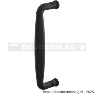 GPF Bouwbeslag ZwartWit GPF8306.61C Ika deurgreep gebogen 207x60/191 mm zwart met enkel- en dubbelzijdige bevestiging - R21005878 - afbeelding 1