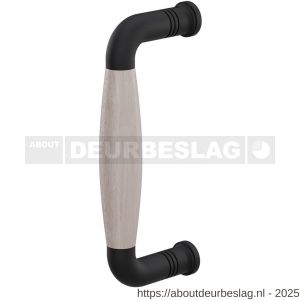 GPF Bouwbeslag ZwartWit GPF8301.61B Ika deurgreep gebogen 157x60/141 mm zwart-eiken whitewash met enkel- en dubbelzijdige bevestiging - R21005865 - afbeelding 1