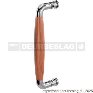 GPF Bouwbeslag RVS GPF4906.49C Ika deurgreep gebogen 207x63/191 mm RVS gepolijst-kersen met enkel- en dubbelzijdige bevestiging GPF4 - R21003282 - afbeelding 1