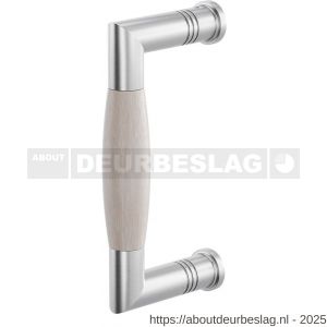 GPF Bouwbeslag RVS GPF4942.09A Ika deurgreep haaks 130x60/114 mm RVS geborsteld-eiken whitewash met enkel- en dubbelzijdige bevestiging GPF4 - R21003259 - afbeelding 1