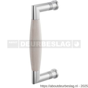 GPF Bouwbeslag RVS GPF4942.09B Ika deurgreep haaks 157x62/141 mm RVS geborsteld-eiken whitewash met enkel- en dubbelzijdige bevestiging GPF4 - R21003258 - afbeelding 1