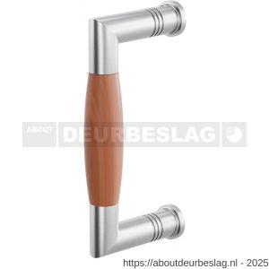 GPF Bouwbeslag RVS GPF4935.09A Ika deurgreep haaks 130x60/114 mm RVS geborsteld-kersen met enkel- en dubbelzijdige bevestiging GPF4 - R21003267 - afbeelding 1