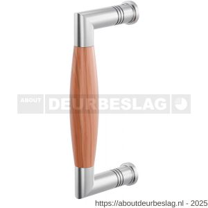 GPF Bouwbeslag RVS GPF4935.09B Ika deurgreep haaks 157x62/141 mm RVS geborsteld-kersen met enkel- en dubbelzijdige bevestiging GPF4 - R21003266 - afbeelding 1