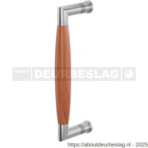 GPF Bouwbeslag RVS GPF4935.09C Ika deurgreep haaks 207x63/191 mm RVS geborsteld-kersen met enkel- en dubbelzijdige bevestiging GPF4 - R21003253 - afbeelding 1