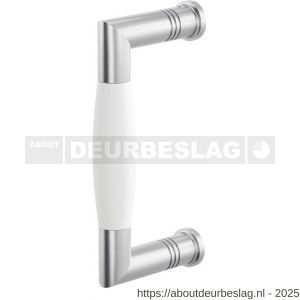 GPF Bouwbeslag RVS GPF4955.09A Ika deurgreep haaks 130x60/114 mm RVS geborsteld-wit met enkel- en dubbelzijdige bevestiging GPF4 - R21008278 - afbeelding 1