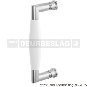 GPF Bouwbeslag RVS GPF4955.09B Ika deurgreep haaks 157x62/141 mm RVS geborsteld-wit met enkel- en dubbelzijdige bevestiging GPF4 - R21008279 - afbeelding 1