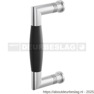 GPF Bouwbeslag RVS GPF4951.09A Ika deurgreep haaks 130x60/114 mm RVS geborsteld-zwart met enkel- en dubbelzijdige bevestiging GPF4 - R21006418 - afbeelding 1