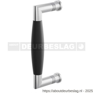 GPF Bouwbeslag RVS GPF4951.09B Ika deurgreep haaks 157x62/141 mm RVS geborsteld-zwart met enkel- en dubbelzijdige bevestiging GPF4 - R21006419 - afbeelding 1